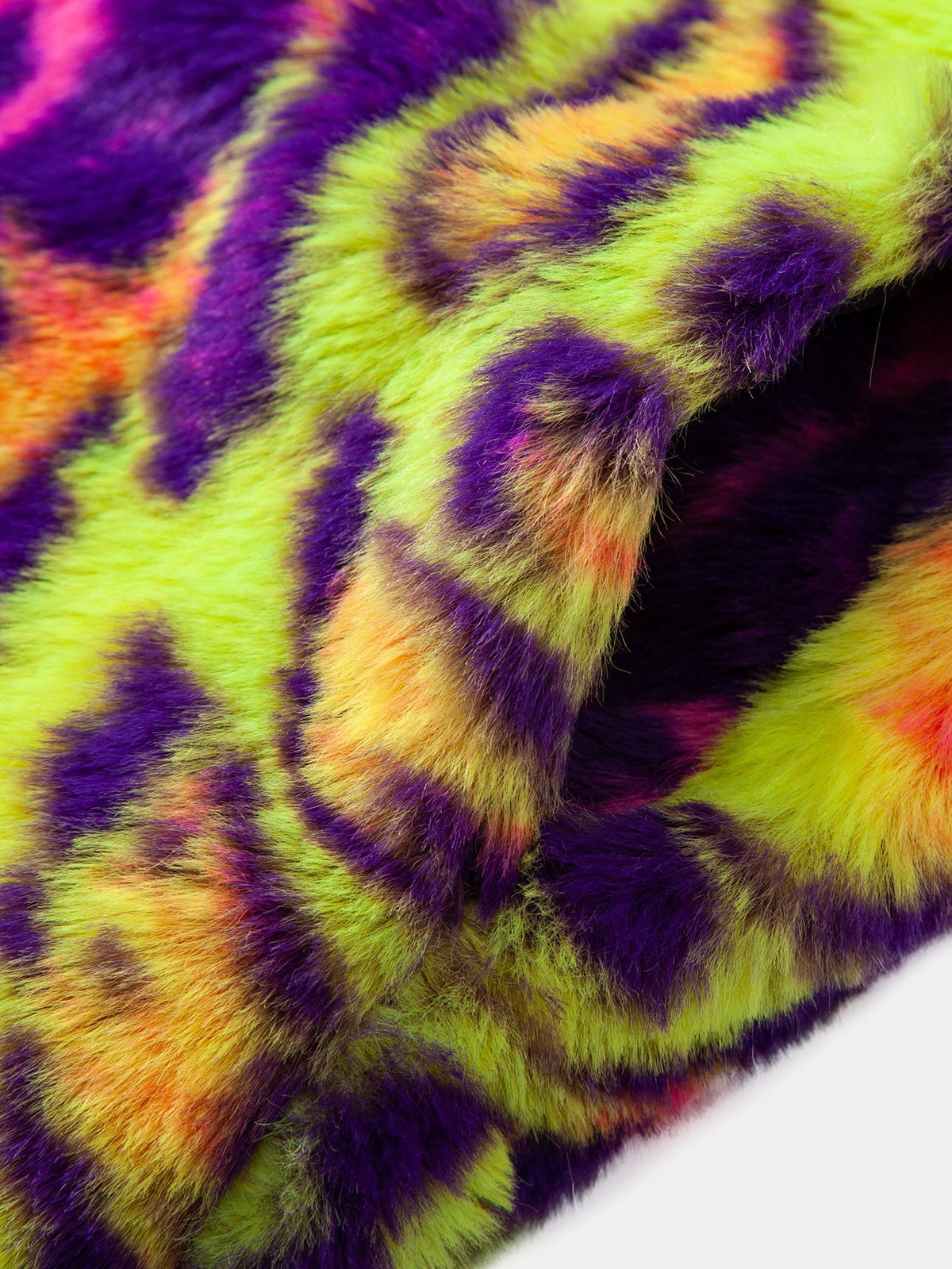 Manteau à capuche en fausse fourrure léopard Coloré™