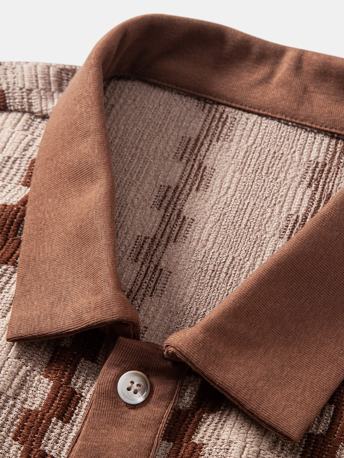 Ensemble chemise jacquard à carreaux et pantalon en lin modèle Été™