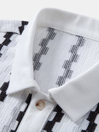 Ensemble chemise jacquard à carreaux et pantalon en lin modèle Été™