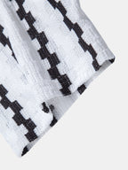 Ensemble chemise jacquard à carreaux et pantalon en lin modèle Été™