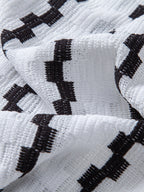 Ensemble chemise jacquard à carreaux et pantalon en lin modèle Été™
