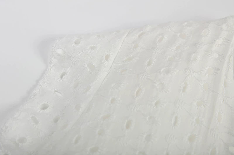 Robe jacquard dentelle élégante à col en V