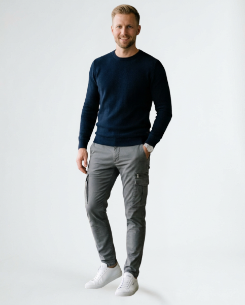 Pantalon cargo stretch pour hommes premium