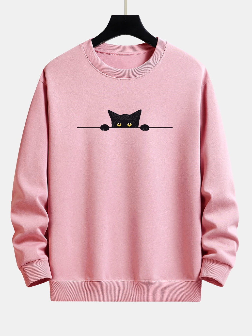 Sweat-shirt décontracté imprimé chat noir™