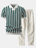 Ensemble polo à col Johnny et pantalon en lin Léonard™
