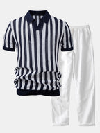 Ensemble polo à col Johnny et pantalon en lin Léonard™