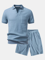 Ensemble polo col Johnny et shorts gaufrés Hugo™