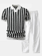 Ensemble polo à col Johnny et pantalon en lin Léonard™