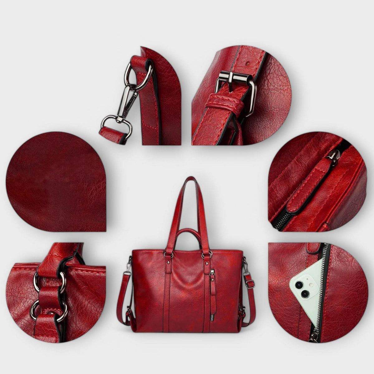 Olívia - Grand Sac à Main en Cuir