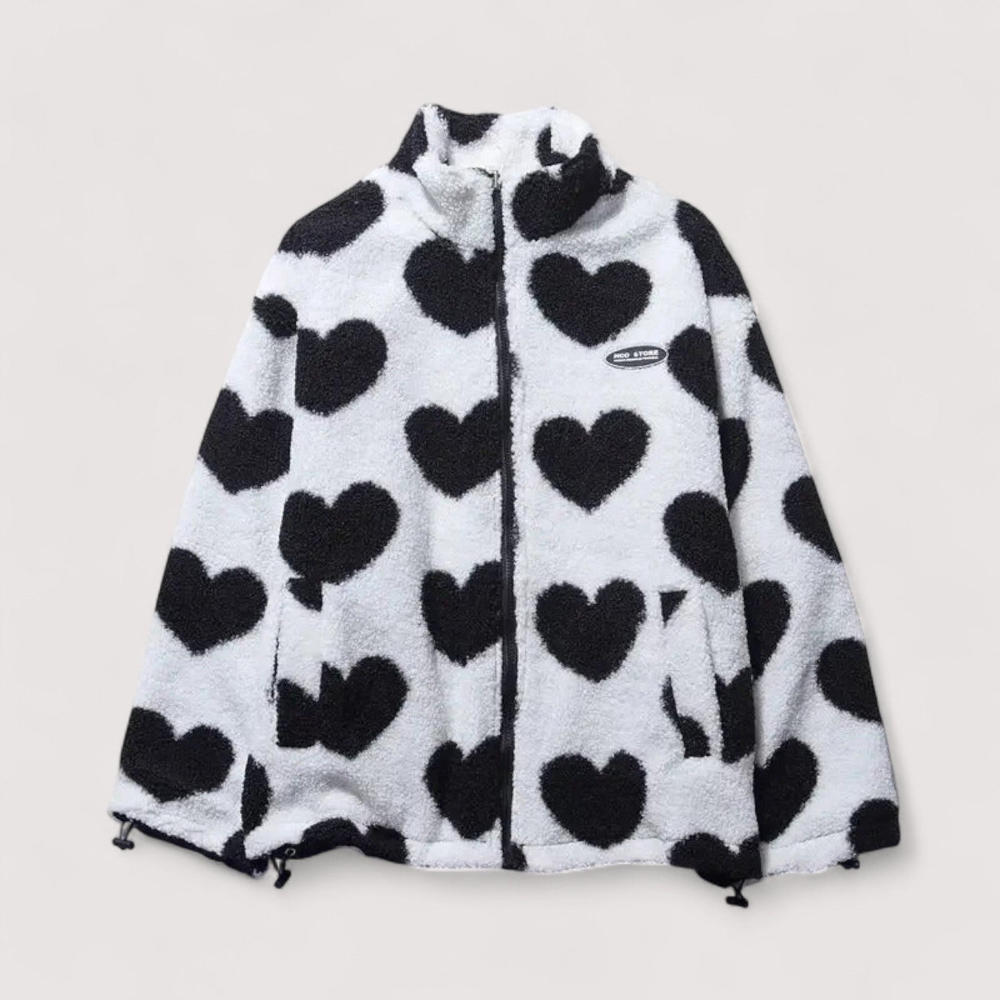 Veste réversible en forme de cœur