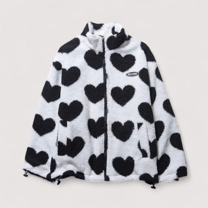 Veste réversible en forme de cœur