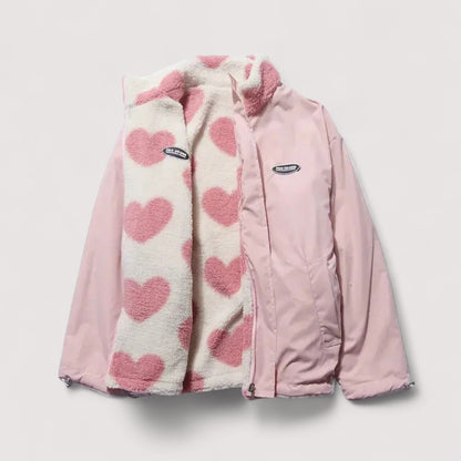 Veste réversible en forme de cœur