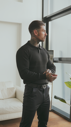 Pull en maille ajusté - Sogno Noir