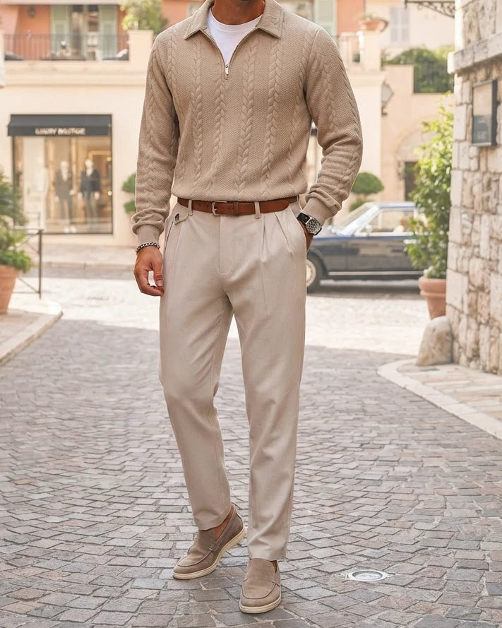Tenue complète Alessandro™ – Polo, Pantalon, Ceinture & Mocassins