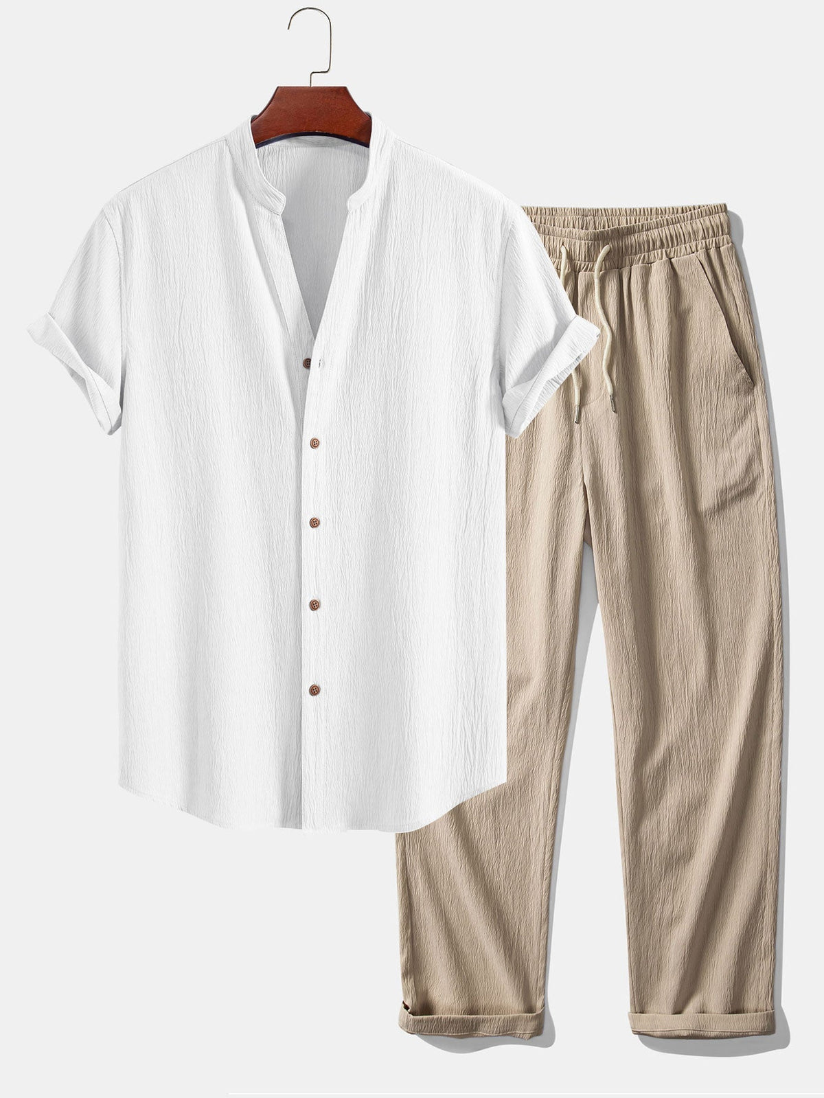 Ensemble chemise et pantalon texturé froissé Lorenzo™