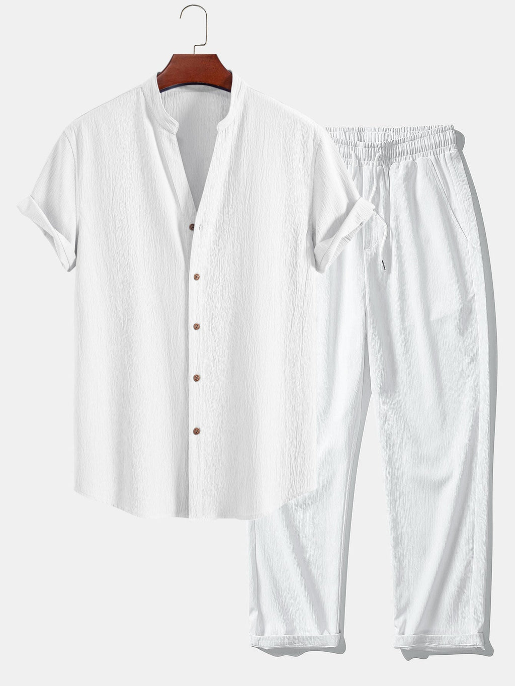 Ensemble chemise et pantalon texturé froissé Lorenzo™
