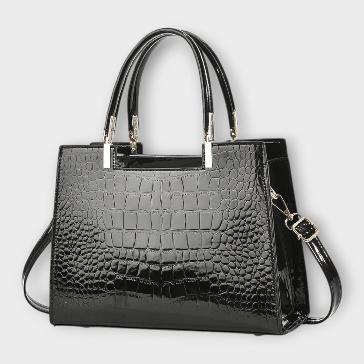 Maison Verdelle - Sac à main en cuir de crocodile brillant