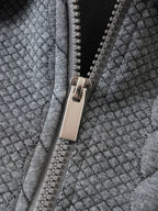 Pull Jacquard à Col Montant et Demi-Zip