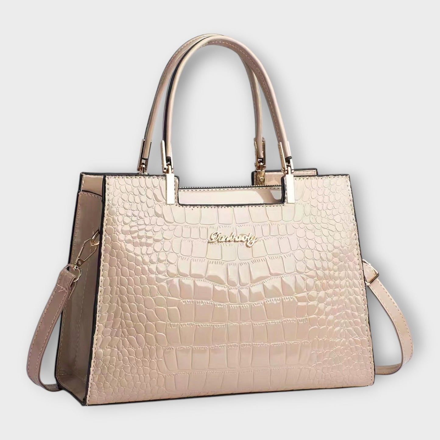 Maison Verdelle - Sac à main en cuir de crocodile brillant