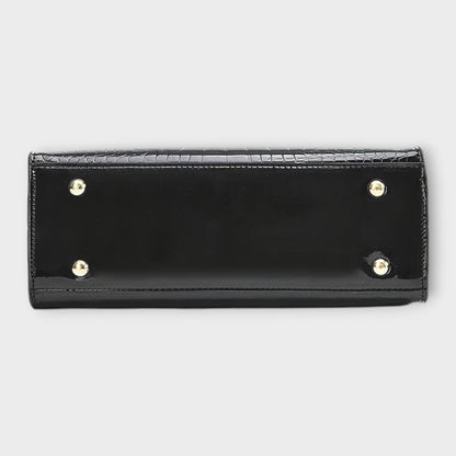 Maison Verdelle - Sac à main en cuir de crocodile brillant