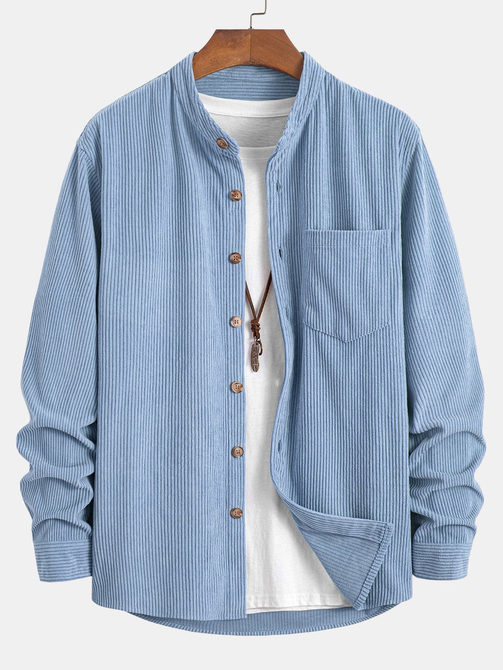 Chemise en velours côtelé col montant Hugo™
