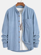 Chemise en velours côtelé col montant Hugo™