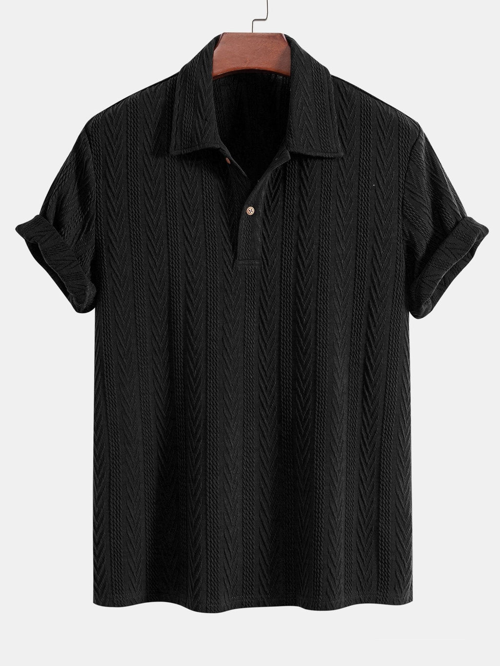 Polo jacquard en polyester et spandex Hugo™