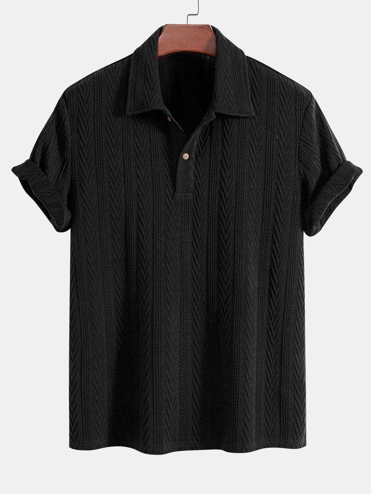Polo jacquard en polyester et spandex Hugo™