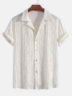 Chemise cubaine en jacquard géométrique Hugo™