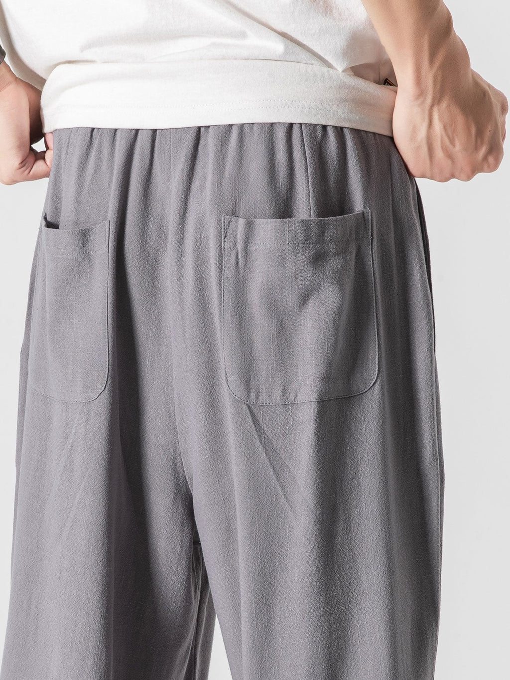 Pantalon large en mélange lin et coton Lorenzo™
