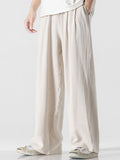 Pantalon large en mélange lin et coton Lorenzo™