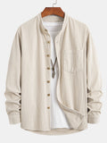 Chemise en velours côtelé col montant Hugo™