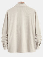 Chemise en velours côtelé col cubain Marco™