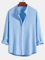 Chemise à manches longues Muscle Fit en tissu bouclé Marco™