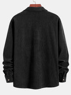 Chemise en velours côtelé col cubain Marco™