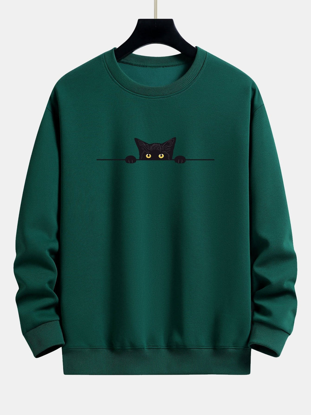Sweat-shirt décontracté imprimé chat noir™