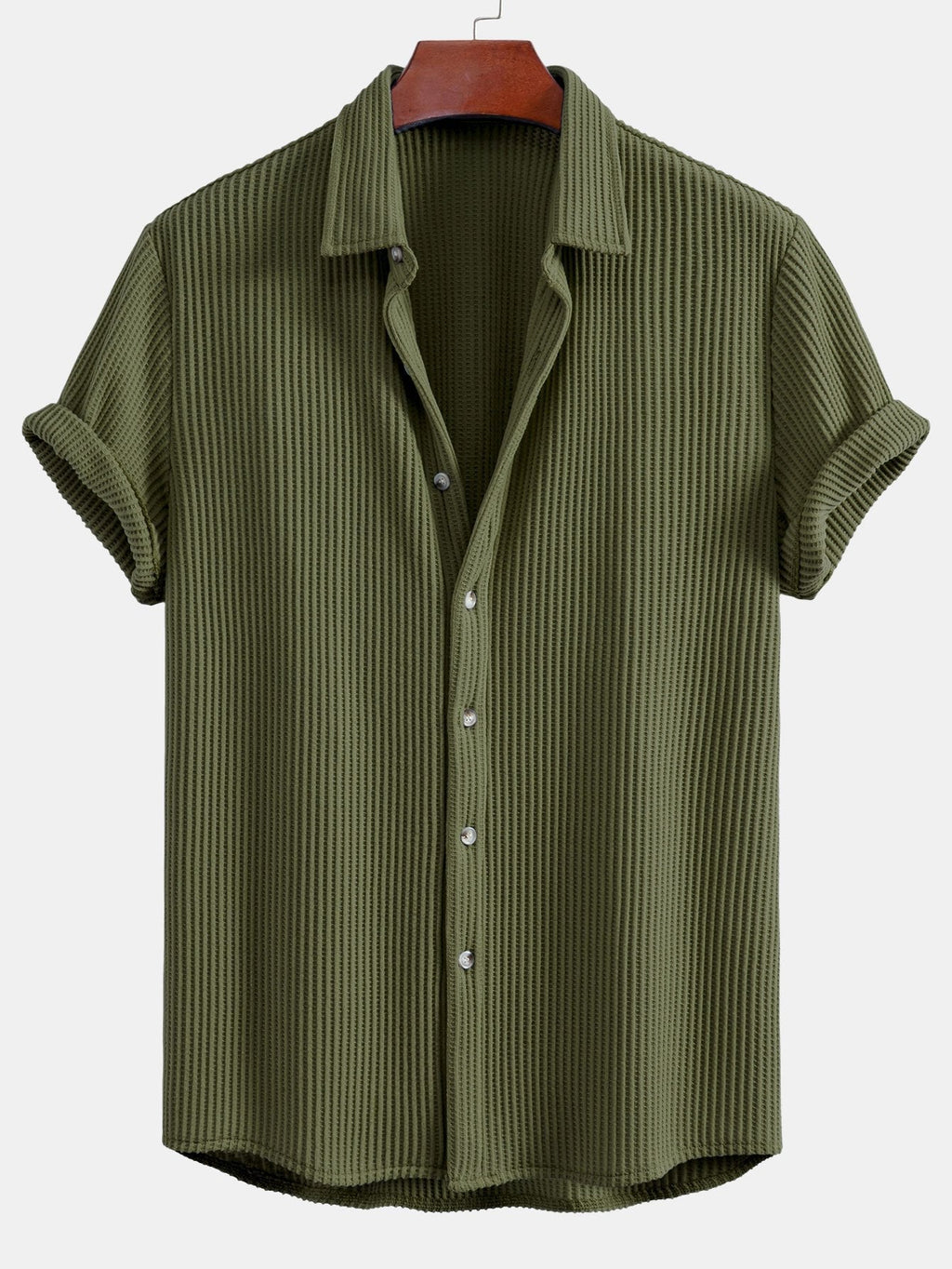 Chemise à boutons en tissu gaufré Regular™