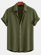 Chemise à boutons en tissu gaufré Regular™