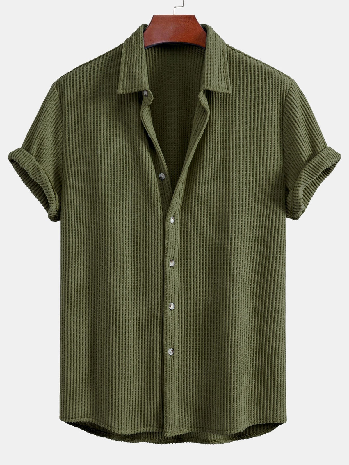 Chemise à boutons en tissu gaufré Regular™