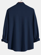 Chemise à manches longues Muscle Fit en tissu bouclé Marco™