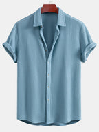 Chemise à boutons en tissu gaufré Regular™