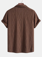 Chemise cubaine en jacquard géométrique Hugo™