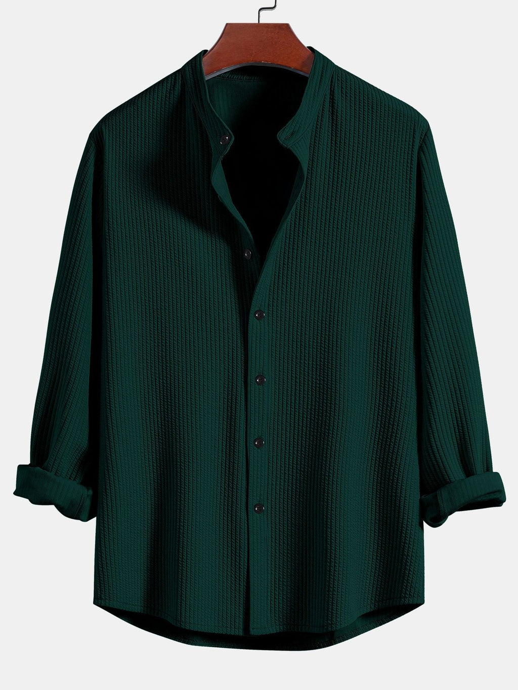 Chemise à manches longues Muscle Fit en tissu bouclé Marco™