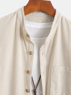 Chemise en velours côtelé col montant Hugo™