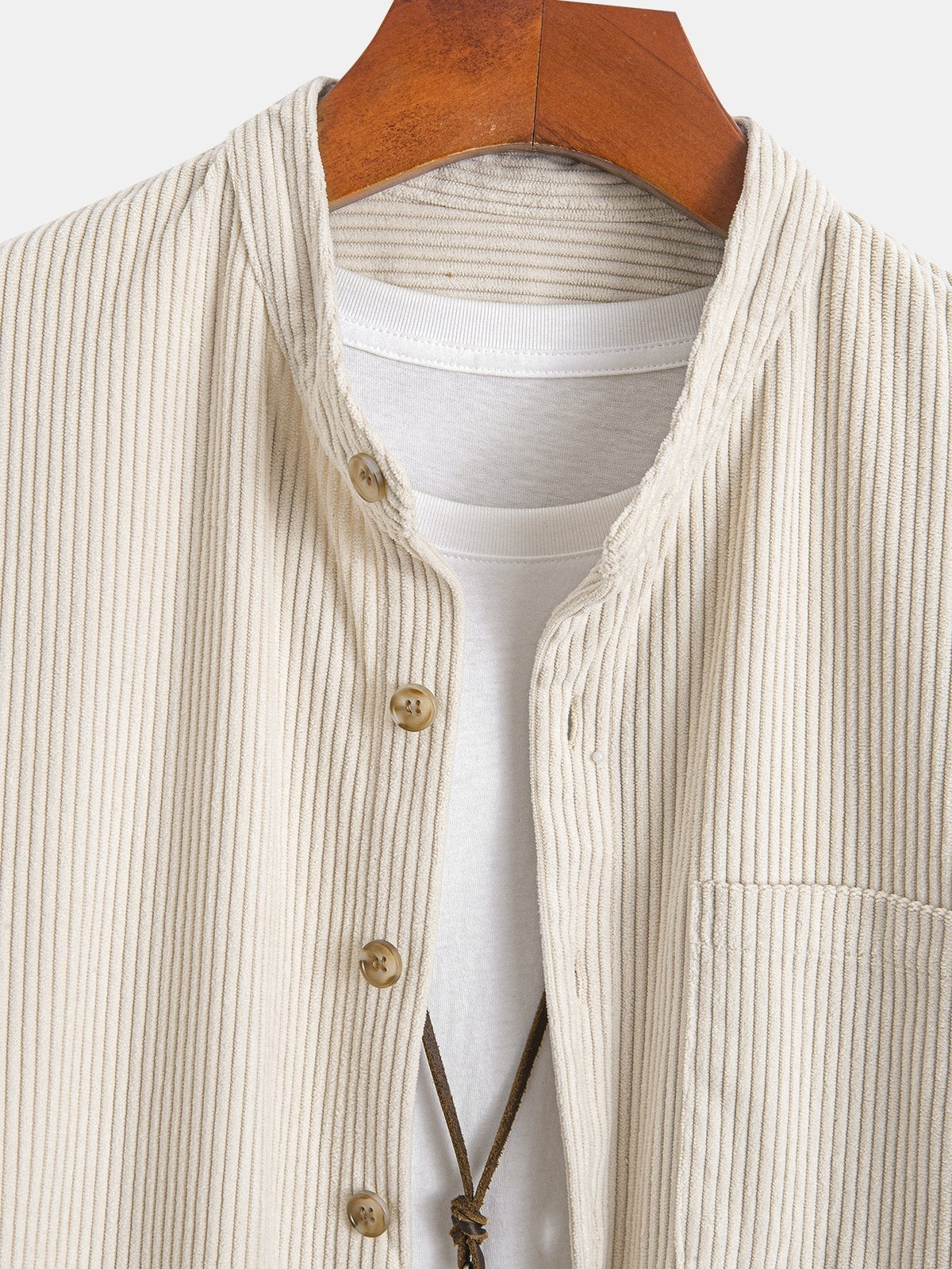 Chemise en velours côtelé col montant Hugo™