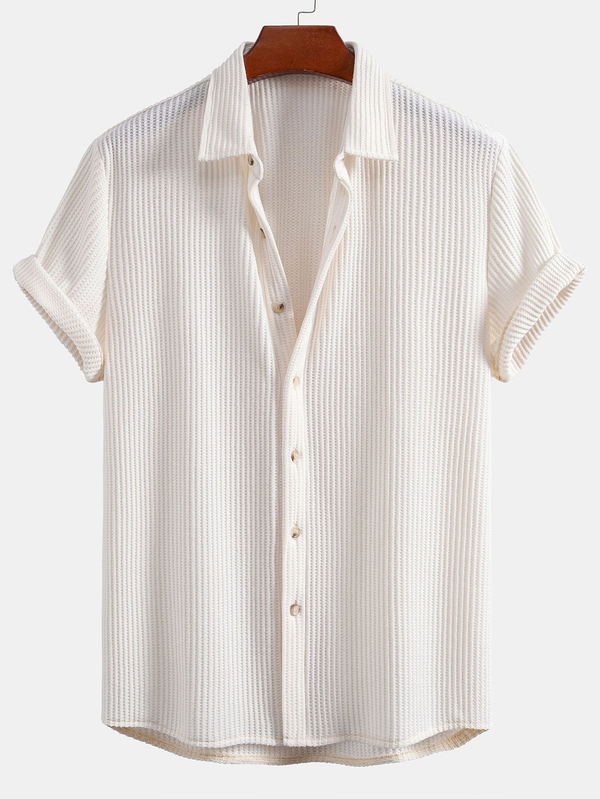 Chemise à boutons en tissu gaufré Regular™