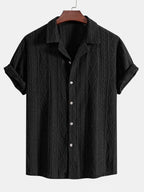 Ensemble chemise cubaine et pantalon en lin Geométrico™