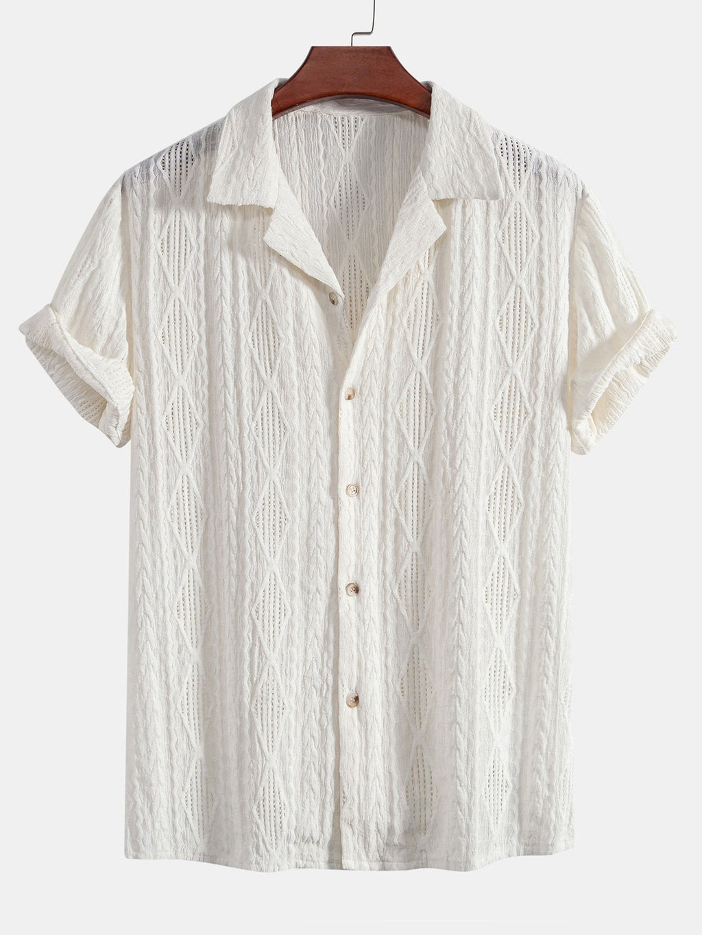 Ensemble chemise cubaine et pantalon en lin Geométrico™