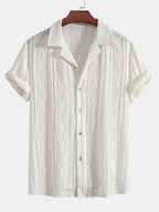 Ensemble chemise cubaine et pantalon en lin Geométrico™