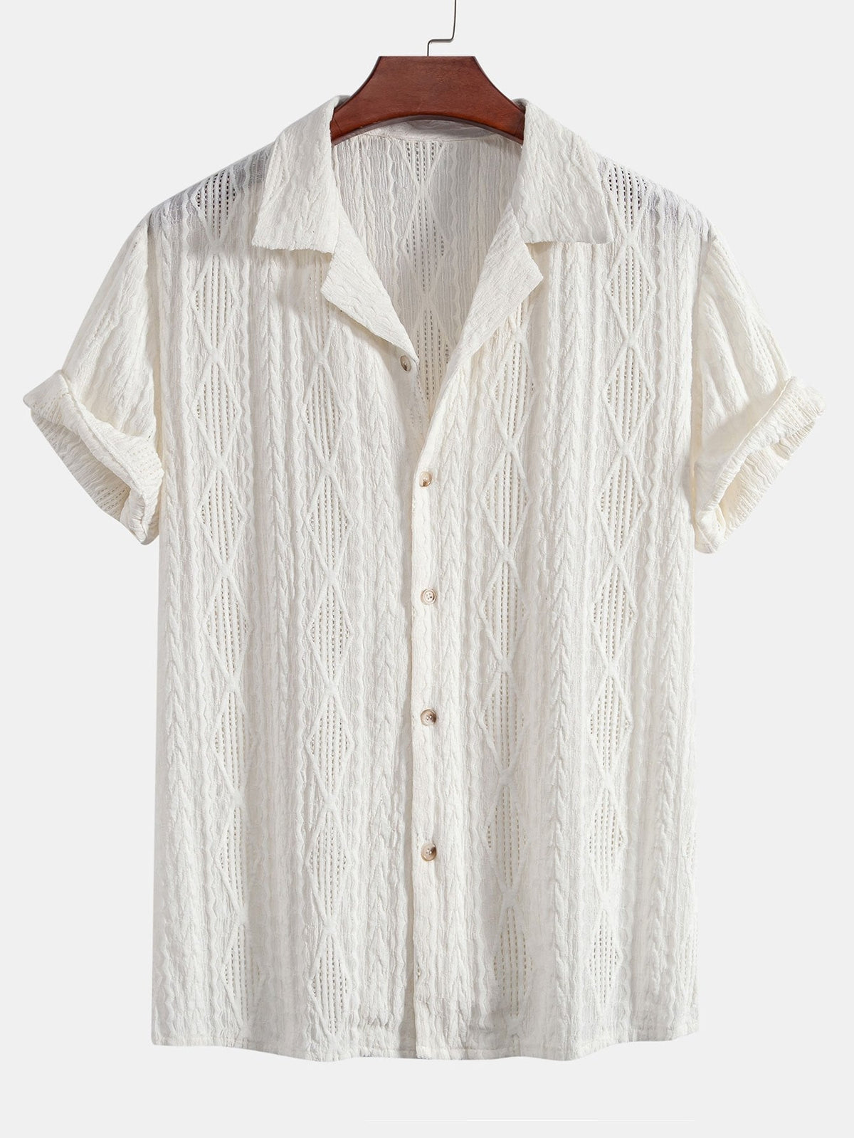 Ensemble chemise cubaine et pantalon en lin Geométrico™